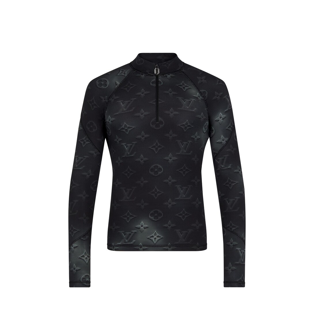 Technical Printed Half-Zip Long-Sleeved 