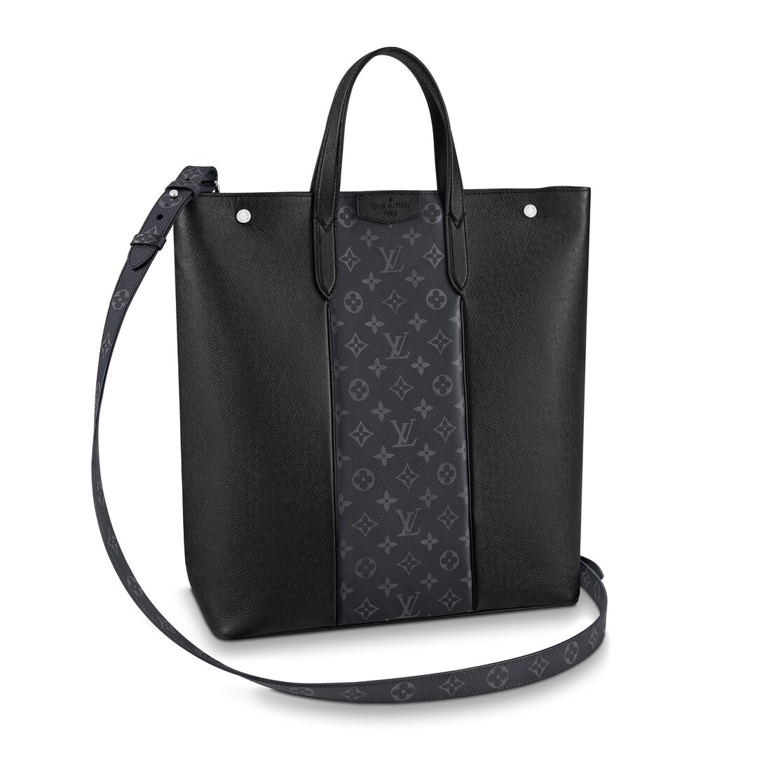 black lv tote