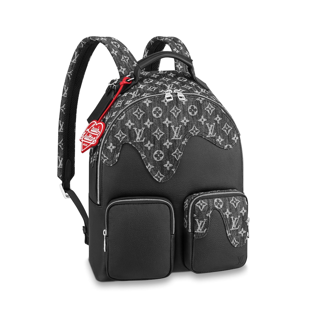 denim lv backpack